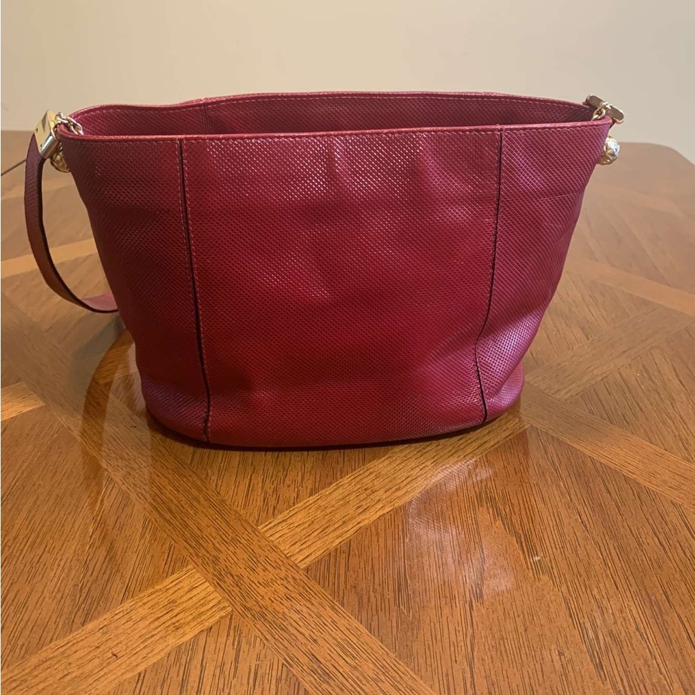 red bottega veneta purse